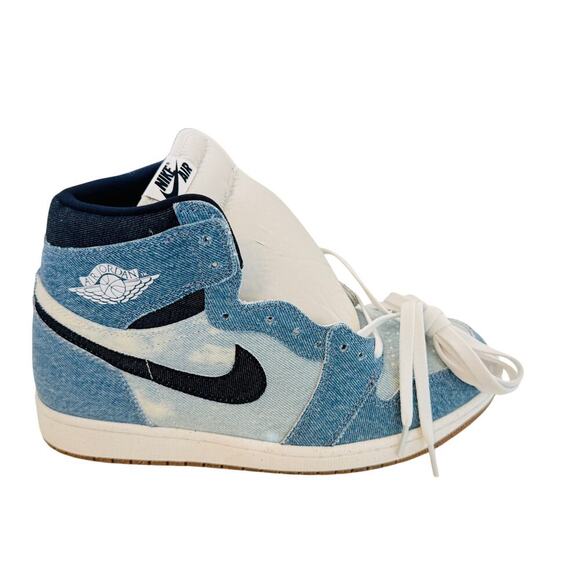 Nike Air Jordan 1 High OG Men’s Size 10 Denim Blue White Black  - Retro Style - Picture 5 of 7
